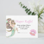 ベビーシャワー ブラウン マーメイド ラフレ 水の中 招待状 (スタンド正面)