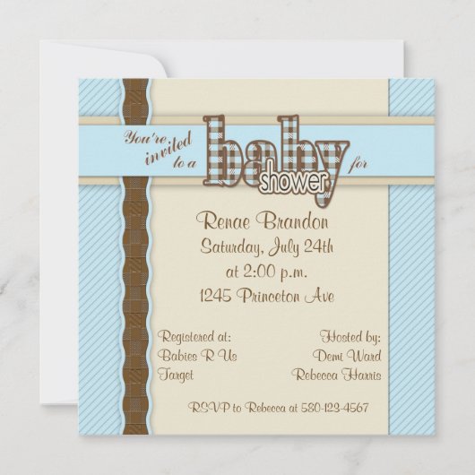 ベビーシャワー(プライド) 招待状 (正面)