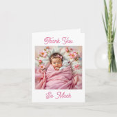 ベビーシャワー&ベビーギフト感謝していユーザ サンキューカード (正面)