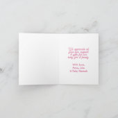 ベビーシャワー&ベビーギフト感謝していユーザ サンキューカード (内部)