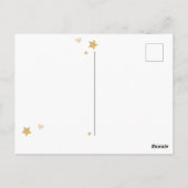 ベビーシャワー |ベビーピンクの月と星のはがき ポストカード (裏面)