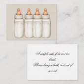 ベビーシャワー – ベビーボトル エンクロージャーカード (正面/裏面)