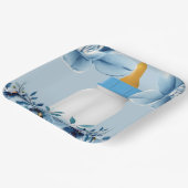 ベビーシャワー – ベビーボトル – フラワーランチ ペーパープレート (傾斜あり)