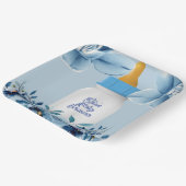 ベビーシャワー – ベビーボトル – 花名カスタム ペーパープレート (傾斜あり)