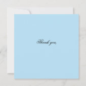 ベビーシャワー – ベビーボトル – 花 サンキューカード (裏面)