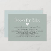 ベビーシャワー、ベビー用の本、カードの挿入 エンクロージャーカード (正面/裏面)