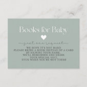 ベビーシャワー、ベビー用の本、カードの挿入 エンクロージャーカード (正面)