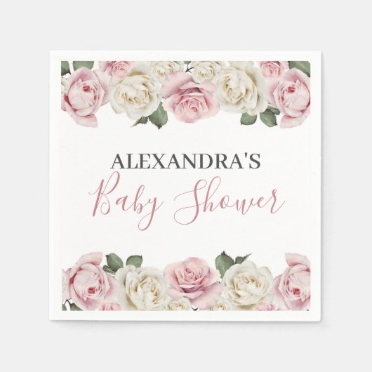 ベビーシャワー ペーパーナプキン - コクテールナプキン スタンダードカクテルナプキン (正面)