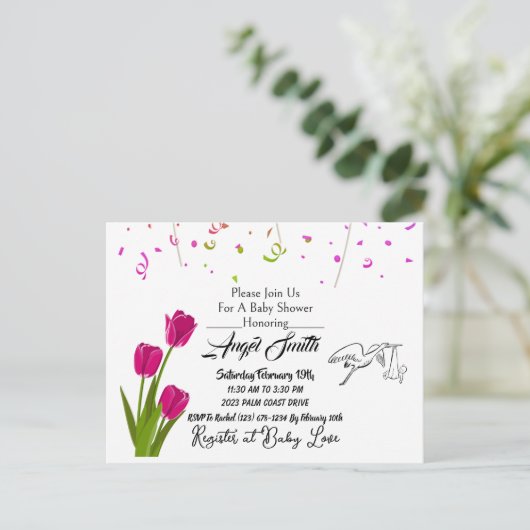 ベビーシャワー ポストカード (スタンド正面)