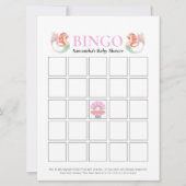 ベビーシャワー マーメイド アンダーザシー ドット ビンゴ 招待状 (正面)