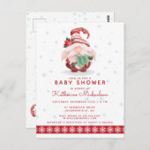 ベビーシャワー |メリークリスマスプレイド格言はがき ポストカード (正面/裏面)