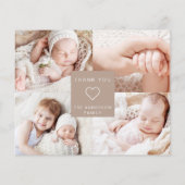 ベビーシャワー モダン ミニマリスト お礼カード チラシ (裏面)