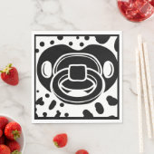 ベビーシャワー - モノクロ - おしゃぶり スタンダードランチョンナプキン (インサイチュ)