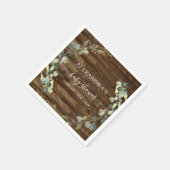 ベビーシャワー ユーカリ グリーン 多肉植物 スタンダードカクテルナプキン (角)