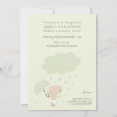 ベビーシャワー ライム カスタム パーティー インビテーション (裏面)