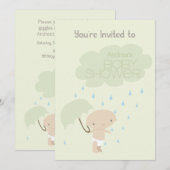 ベビーシャワー ライム カスタム パーティー インビテーション (正面/裏面)