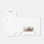 ベビーシャワー ラスティック フラワーブラッシュ ワインレッド ジオメトリック フェイバーボックス (折り畳みなし)