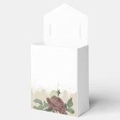 ベビーシャワー ラスティック フラワーブラッシュ ワインレッド ジオメトリック フェイバーボックス (オープン)