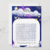 ベビーシャワー 天空の夢 ワードサーチゲーム 招待状 (正面)