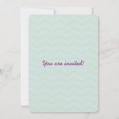 ベビーシャワー 女の子 ボディスーツ 招待状 (裏面)