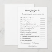 ベビーシャワー 妊婦さんってどんな人? 招待状 (正面/裏面)