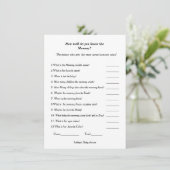 ベビーシャワー 妊婦さんってどんな人? 招待状 (スタンド正面)