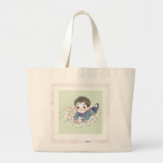ベビーシャワー | 子供用イラストトートバッグ ラージトートバッグ