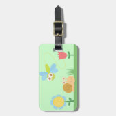 ベビーシャワー: 庭のかわいいトンボ及びかたつむり ラゲッジタグ (正面縦)