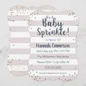 ベビーシャワー（性別問わず）お披露目パーティーへの招待 招待状 (正面/裏面)