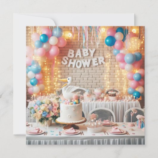 ベビーシャワー 招待状 (正面)