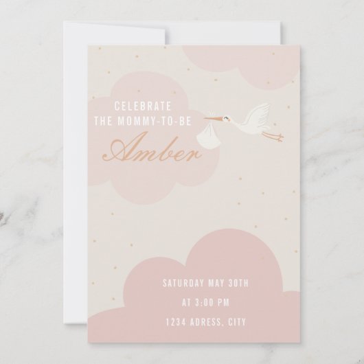 ベビーシャワー 招待状 (裏面)