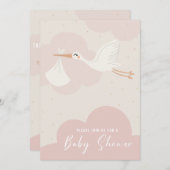 ベビーシャワー 招待状 (正面/裏面)