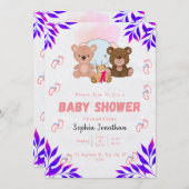 ベビーシャワー 招待状 (正面/裏面)