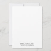 ベビーシャワー 招待状 (裏面)