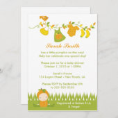 ベビーシャワー 招待状 (正面/裏面)