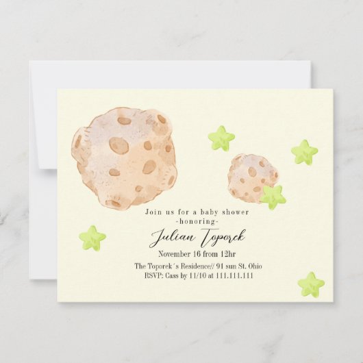 ベビーシャワー 招待状 (正面)