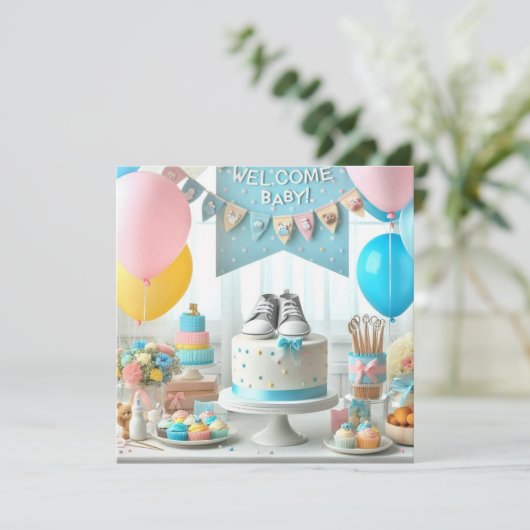 ベビーシャワー 招待状 (スタンド正面)