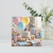 ベビーシャワー 招待状 (スタンド正面)