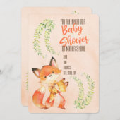 ベビーシャワー 招待状 (正面/裏面)