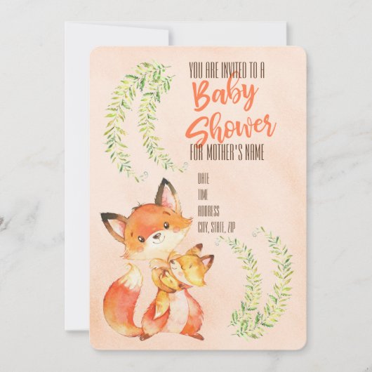 ベビーシャワー 招待状 (正面)