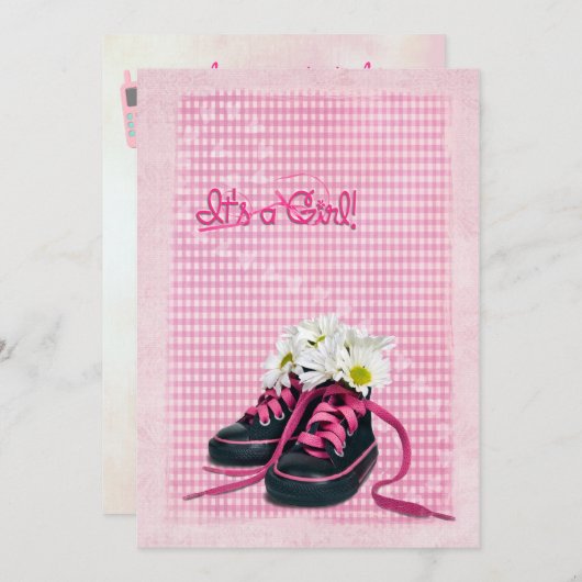 ベビーシャワー 招待状 (正面/裏面)