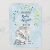 ベビーシャワー 招待状 (正面/裏面)