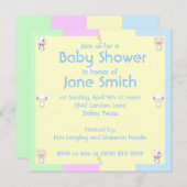 ベビーシャワー 招待状 (正面/裏面)