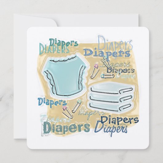 ベビーシャワー 招待状 (正面)