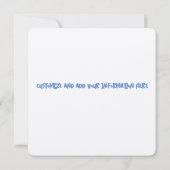 ベビーシャワー 招待状 (裏面)