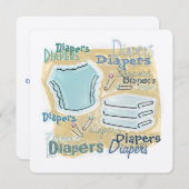 ベビーシャワー 招待状 (正面/裏面)