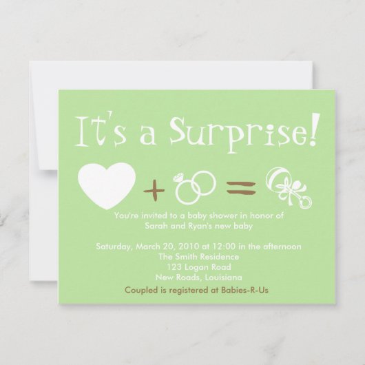 ベビーシャワー 招待状 (正面)