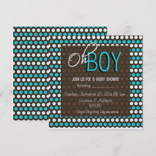 ベビーシャワー 招待状 (正面/裏面)