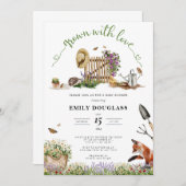 ベビーシャワー 招待状 (正面/裏面)