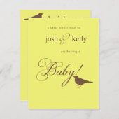 ベビーシャワー 招待状 (正面/裏面)